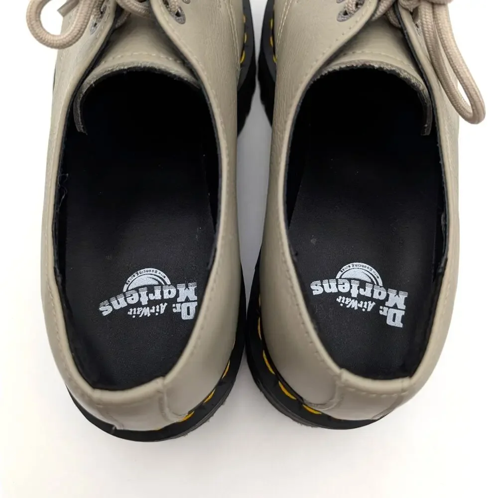 Dr. Martens 1461 Quad Platform Derby Shoes Unisex Vintage Taupe Size USW11/M10